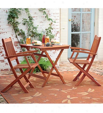 Three-piece Eucalyptus Bistro Set