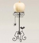 Black Metal Halloween Pumpkin Display Stand With Hanging Spider