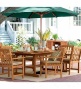 Wood Stewardship Council-certified Eucalyptus Outdoor Extension Table And Six Chairs Setsave $219.70 On The Set!