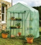 Portable Steel-framed Greenhouse Upon Reinforced Mesh Cover And 6 Shelves