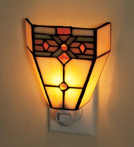 Tiffany-style Stained Glass Mission Style Night Lightbuy 2 Or More At $14.95 Each