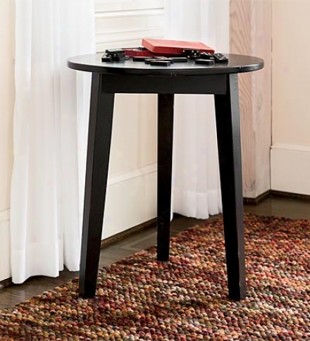 Traditional Birch Crikcet Table In Pecan Or Distressed Black Finishes