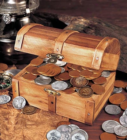 Tteasure Chest Of 51 Historic Coins