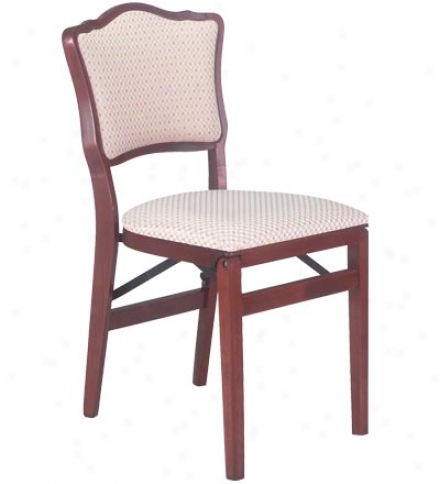 Upholstered Back Folding Chair,, Set Of 2