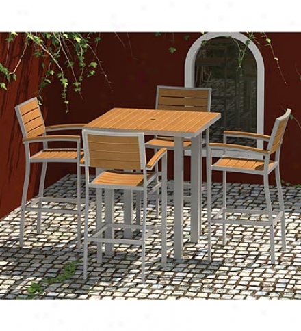 Usa-made Euro Plastique Bar-height Outdoor Table