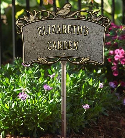 Usa-made Handcrafted Cast Aluminum Personalized Lawn Plaque