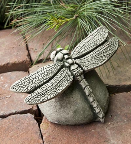 Usa-made Handcrafted Cast-stone Dragonfly