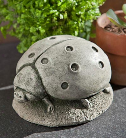 Usa-made Handcrafted Cast-stone Ladybug