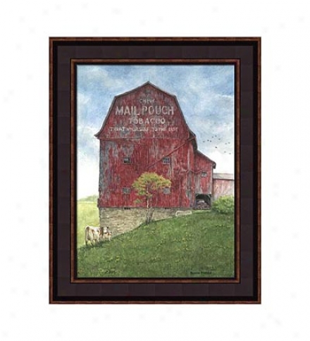 Usa-made Mail Pouch Barn Ad Framed Print By Bonnie Fisher