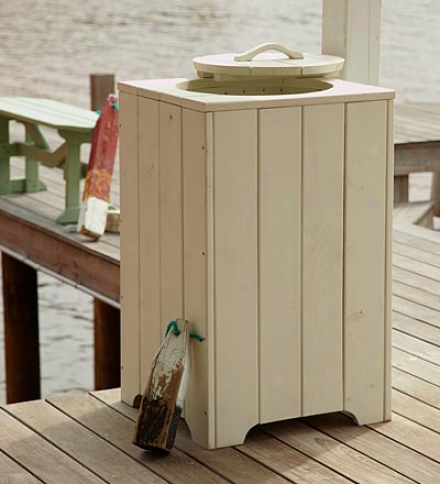 Usa-made Southern Pine Wood Indoor/outdoor Trash Bin