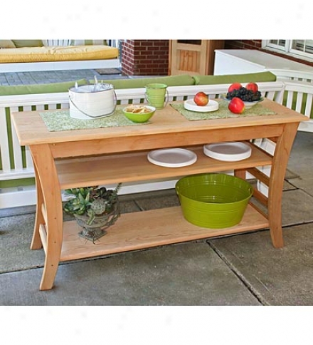 Usa-made Western Red Cedar Buffet Table