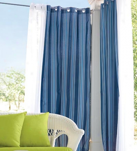 Uv-resistant Outdoor 50"w X 108"l Grommet-top Solid Curtain