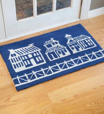 Washable Polyester Hand-hooked Hosues Rug