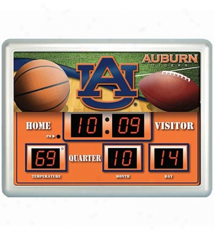 Weather-resistant Outdoor Collegiate Scoreboard Clock/thermometer