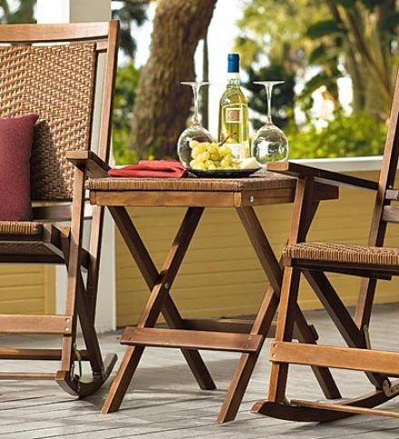 Weather-resistant Outdoor Folding Wooden Table