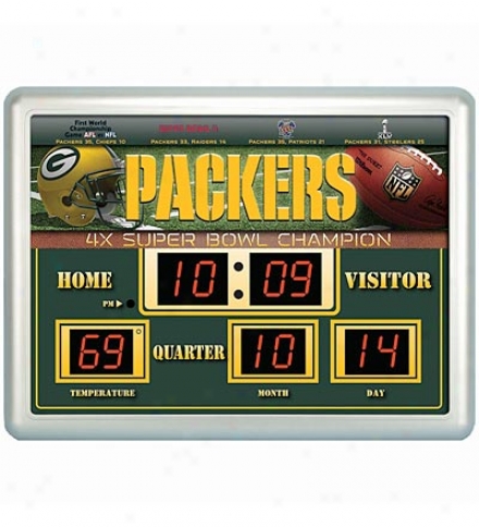 Weather-resistant Outdoor Nfl Scoreboard Clock/thermometer