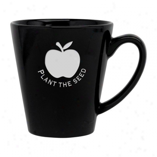 12 Oz. Deep Etch Black Cafe Mug