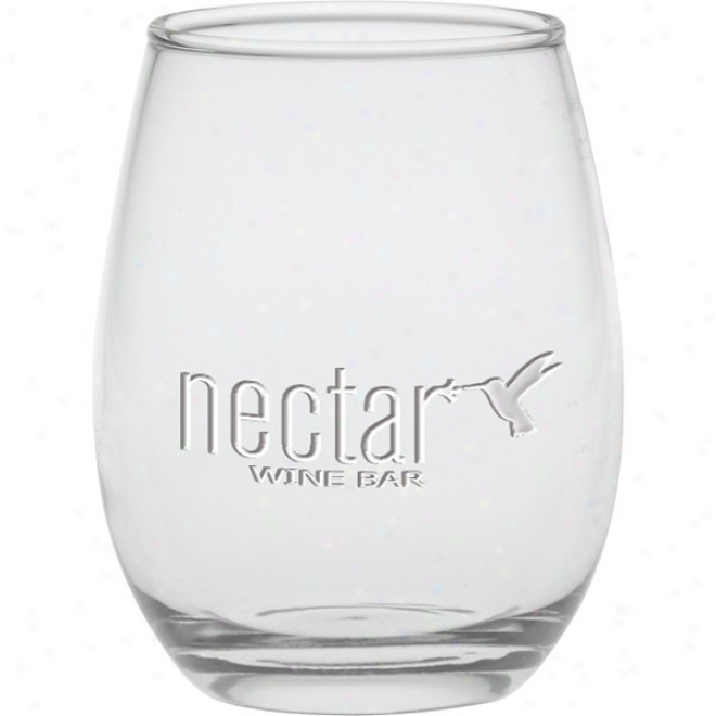 12 Oz. Deep Etched Stemless Wine Glass