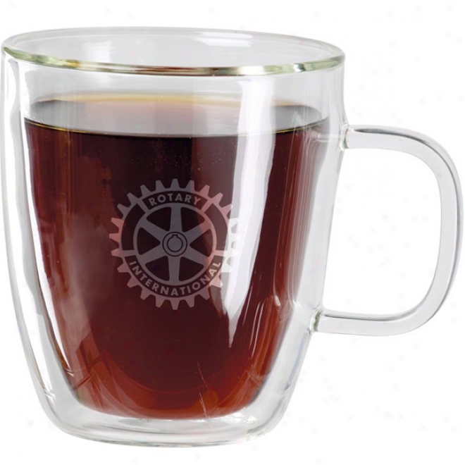 13 Oz Binara Double Wall Glass Mug