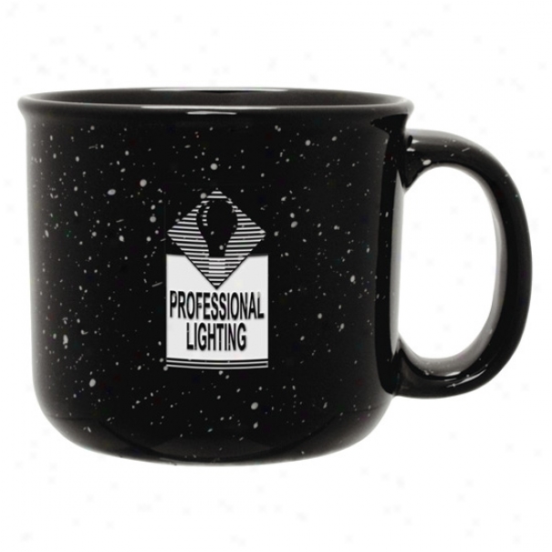 14 Oz. Deep Etched Black Cakper Mug