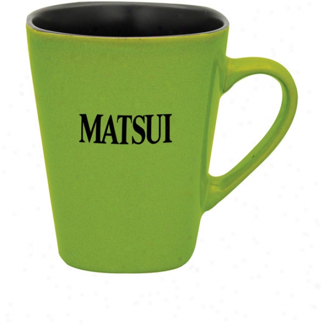 14 Oz. Lime Green Sterling Mug W/black Interior