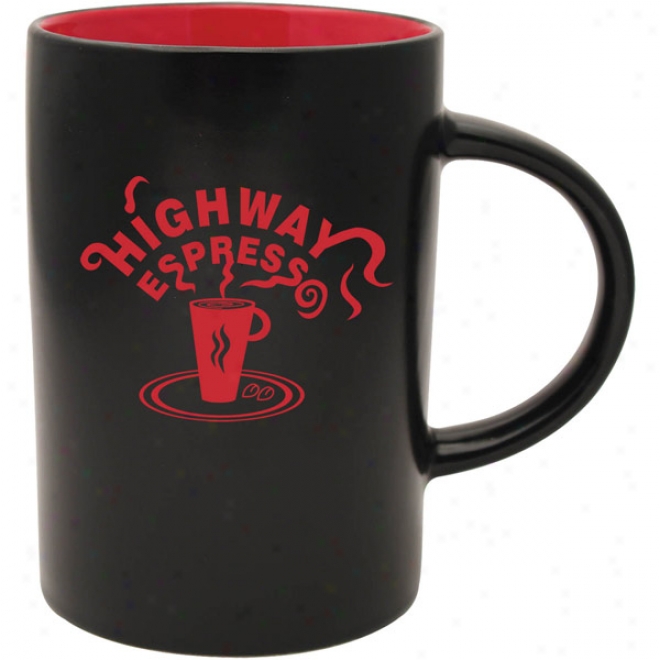 14 Oz. Midnight Cafe Collection With Red Interior