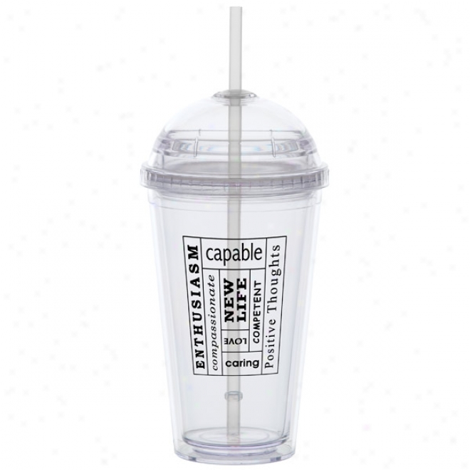 16 Oz Distended Top Carnival Cup With A Clear Fig