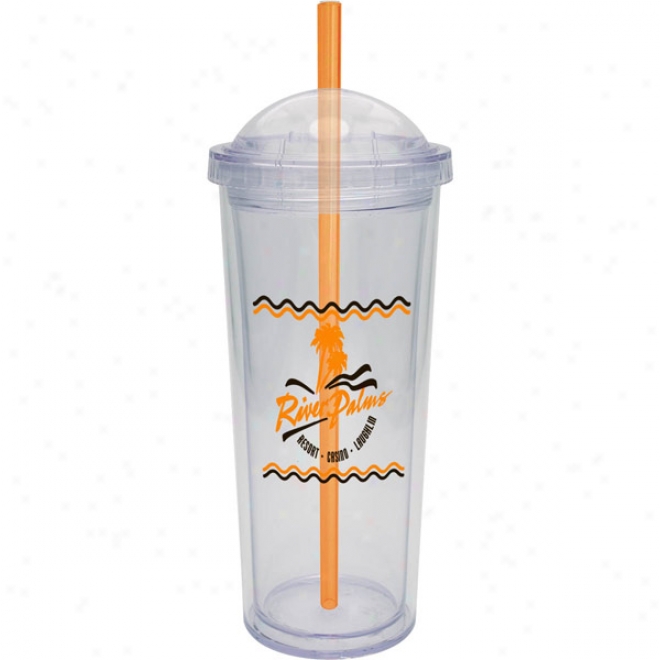 16 Oz. Carnival Cup With Dome Lid And Orange Fig