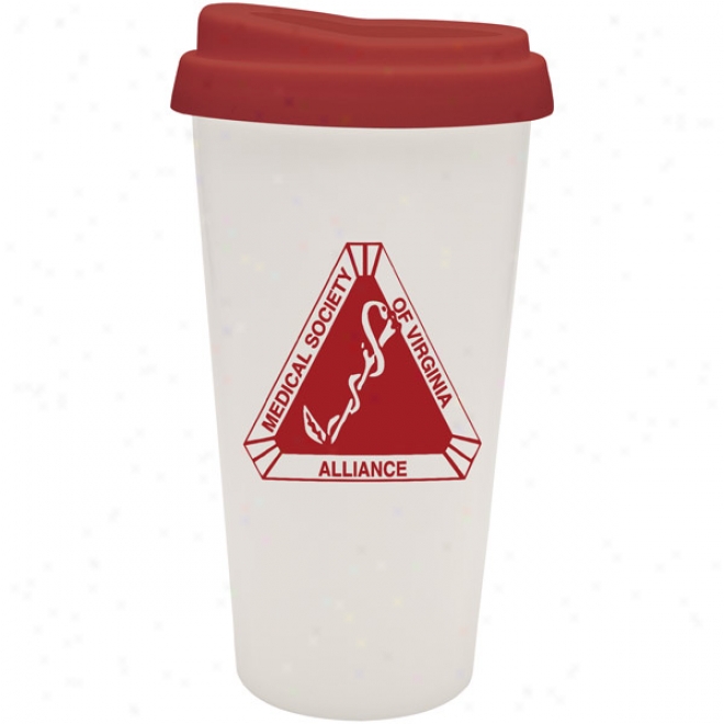 16 Oz Double Wall E.ssential Cup W/red Lid