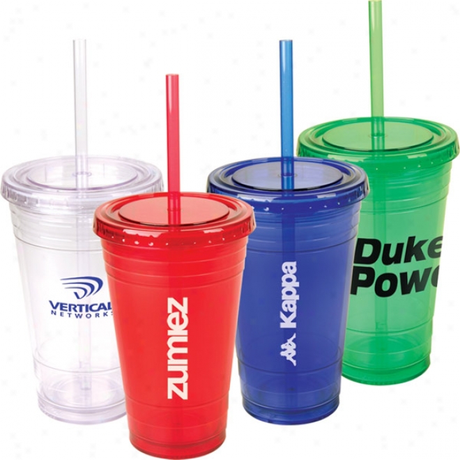 16 Oz Festa Tumbler W/straws