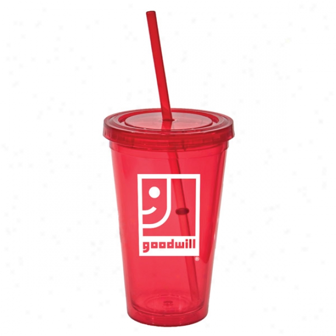 16oz Tumbler W Lid & Straw