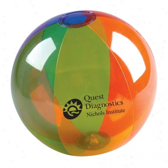 16" Trans.rainbow Beach Ball