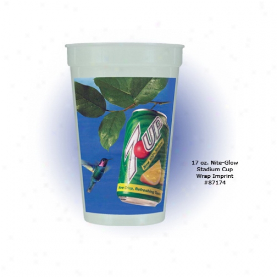 17 Oz.  Nite-glow Stadium Cup (wrap), Full Color Digital