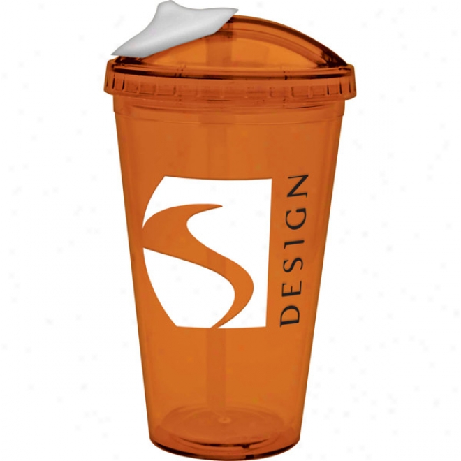 18 Oz. Orange Slider Lid Carnival Cup