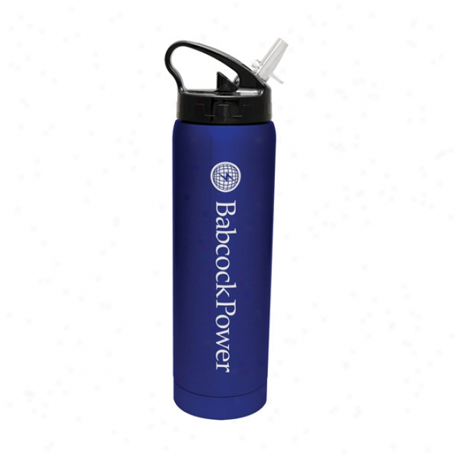 19 Oz Blue Double Walled Stainless Steel Bottle