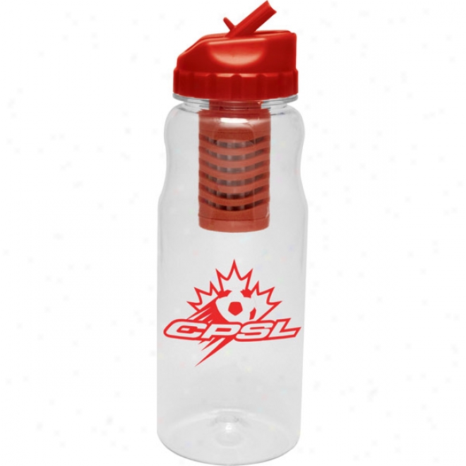 19 Oz. Red Bpa Free Guzzy Filter Bottle