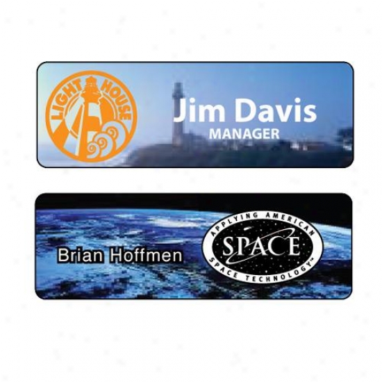 1" X 3" Full-color Sublimation Name Badge