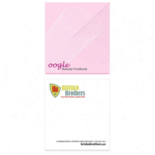 2 3/4" X 3" Adhesive Notepads  100 Sheet Pad