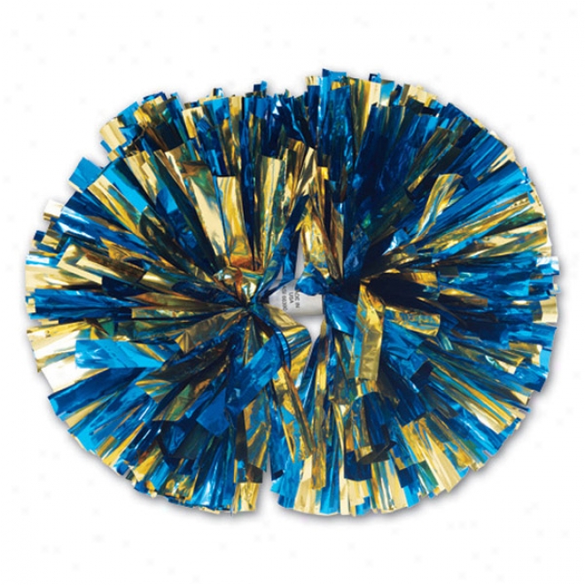 2-color Mix Metallic Show Pom- 6"