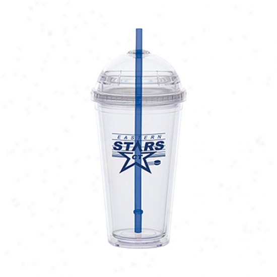 20 Oz Big Top Carnival Cup With A Blue Straw