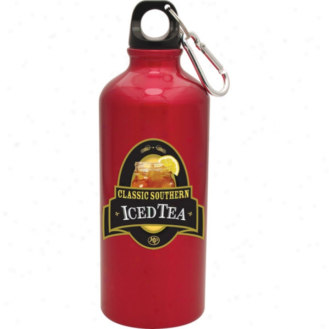 20 Oz Red Venice Bottle W/ Digital 4 Color Process