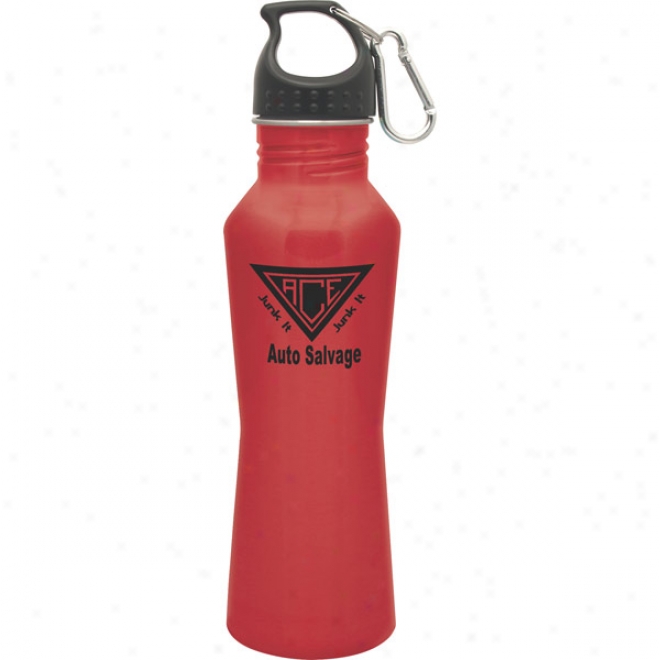 25 Oz. Bayside Red Stainless Steel Bottle