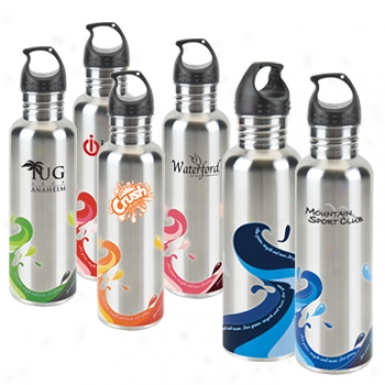 25 Oz. Stainless Wave Water Bottle