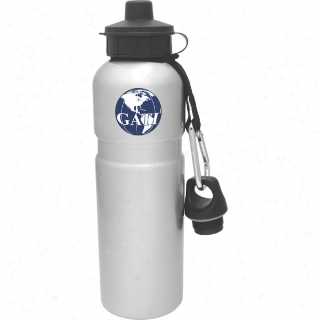 27 Oz. Silver Pull Top Sport Bottle