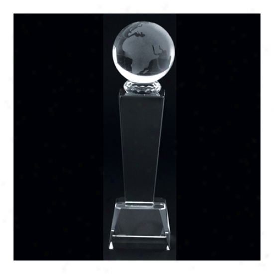 3-d Crystal Sports Trophy-globe