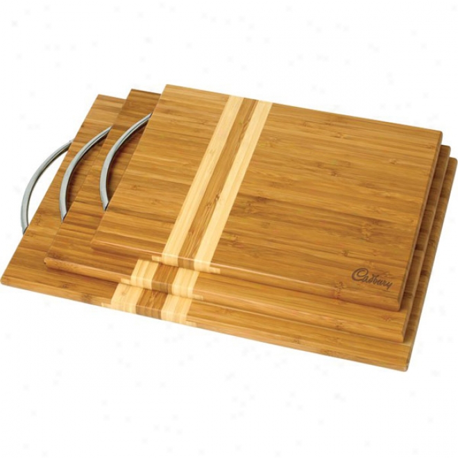 3 Pc Bamboo Cutting Board Set