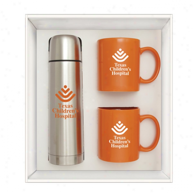 3 Piece Orange Hampton To Go Gift Set