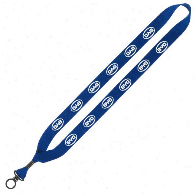 3/4" Economy Polyester Lanyard With Metal Crimp And Plastic O-ring - Same Day