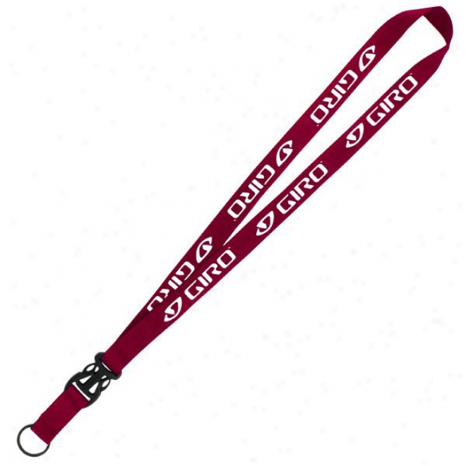 3/4" Polyester Lanyard By the side of Plastic Slide Buckle Release And Metal Split Ring