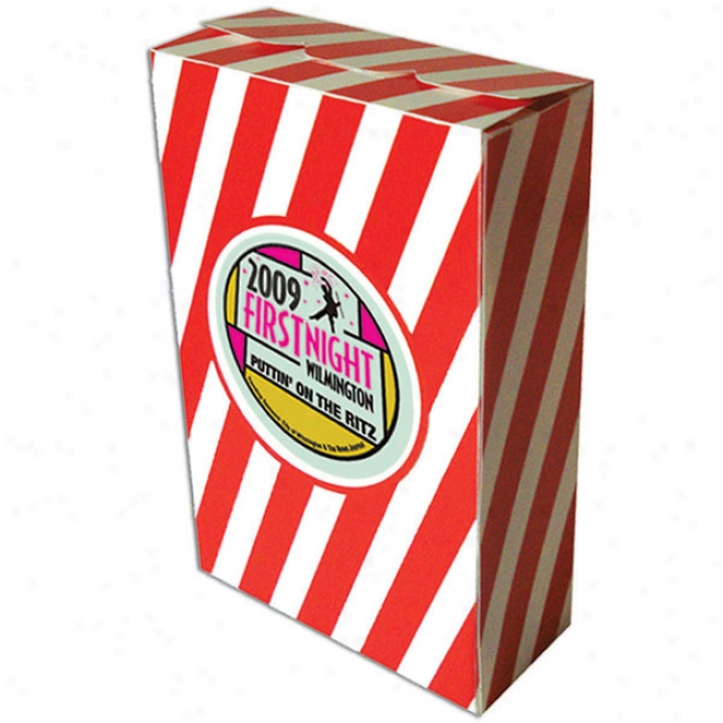 4 1/2" X 2" X 7" - Closed Top Style Popcorn Box Made From 20 Pt Violent Densiry White Poster Board
